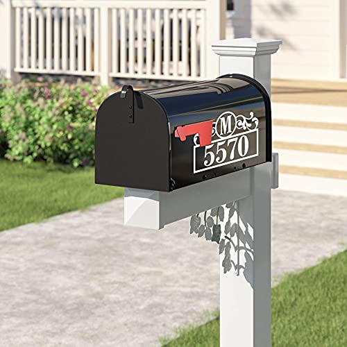 Reflective Mailbox Numbers Sticker With Custom Initial Monogram, Modern Number Vinyl Mailbox Lettering Decal, Self Adhesive Sticker For Signs, Door, Cars, Trucks, Home, Business, Address Number #TOP3