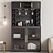 BELLEZE Coffee Wine Bar Cabinet with Power Outlet, 72