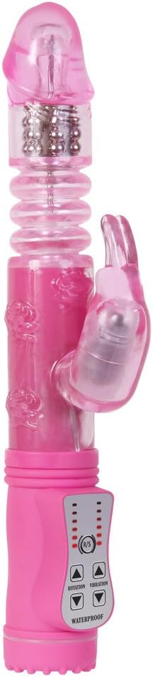Adam & Eve Eve's First Thruster Rabbit Dildo with Thrusting Shaft, 5.5", Pink