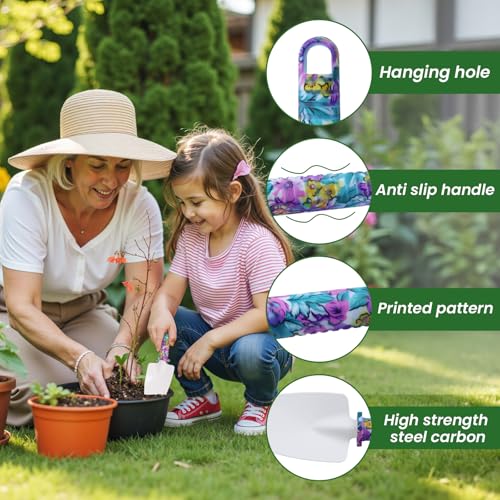 Set de herramientas para jardinería mujer 10 piezas morado miniatura 3