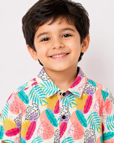 Image of RICH COPPER Fashionable Cotton Printed Half Sleeve Casual Shirt for Men Featuring Lightweight Fabric and Modern Design