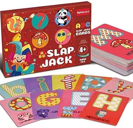 Amazon Deeplay Abc スラップジャック クラシックカードゲーム アルファベット大文字 小文字 学習画像認識 メモリーマッチカード ゲーム 子供用 カードゲーム トランプ おもちゃ