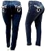5IVE DARK BLUE WOMEN'S PLUS SIZE Stretch HIGH WAIST denim jeans PANTS SKINNY LEG