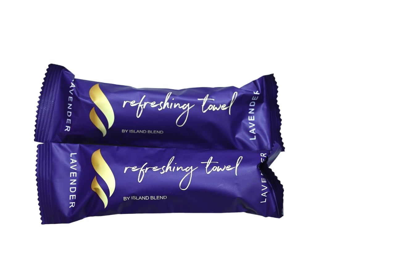 Hummingbird KISS Island Blend Moist Mircofiber Towelettes (Pack of 25, Lavender)