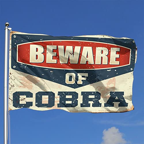 Drapeau de la chambre Beware of Cobra grand tissu mural de 152 x 244 cm - 2