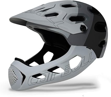 LQQZZZ Casco Integrale da Bici, Casco da Bici da Strada con Mentoniera  Staccabile Guscio in PC EPS con Fodera Staccabile, Circonferenza Testa  Regolabile,Grigio : Amazon.it: Sport e tempo libero