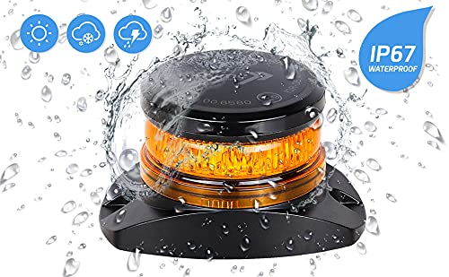 Lampeggiante LED Ambra Ricaricabile - Base Magnetica Per Auto - Omologato ECE R65 - 7 Funzioni - Foto 10