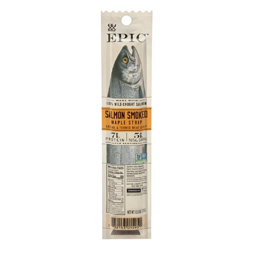 EPIC Smoked Salmon Snack Strip, 0.8 Ounce (Pack of 1)