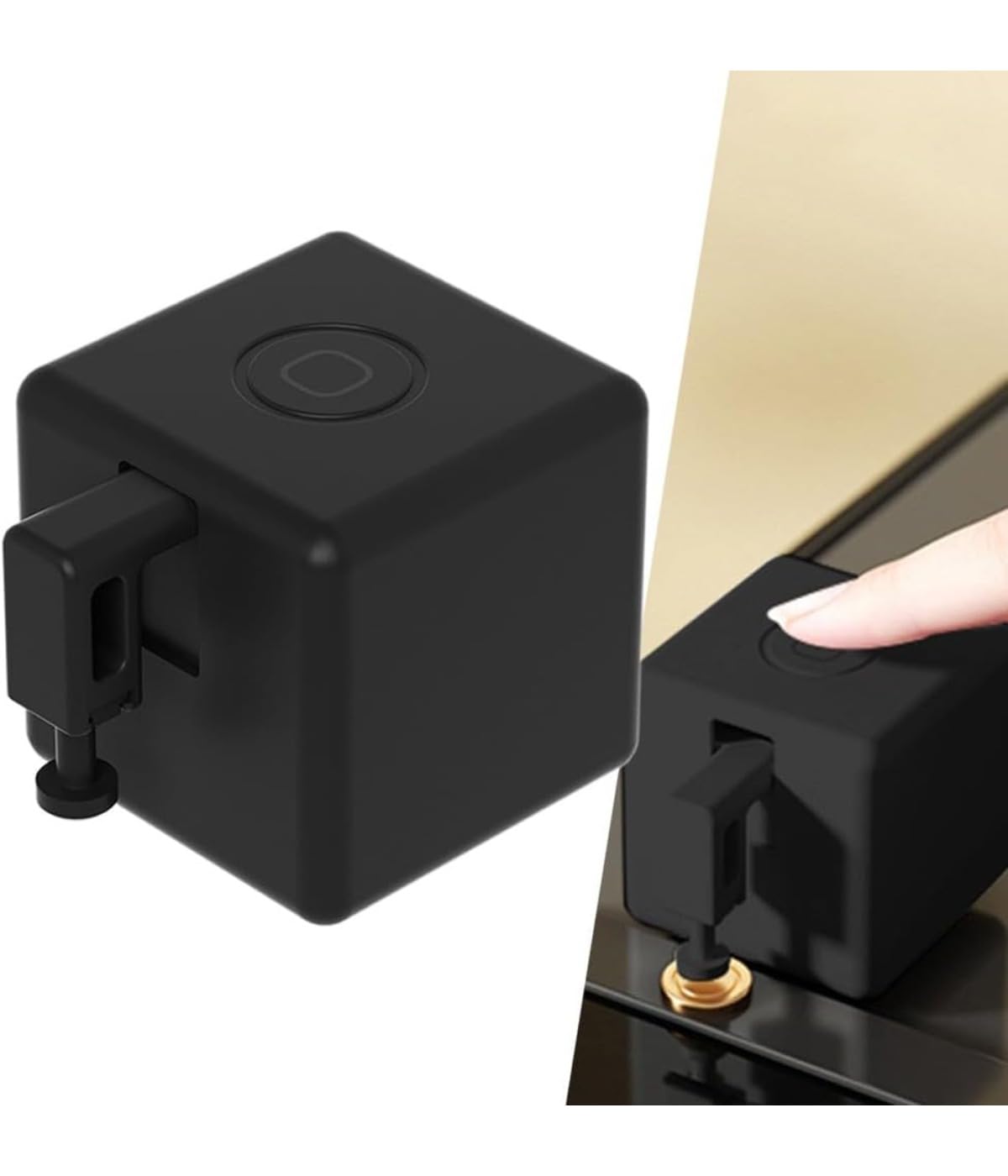 1 unidad de control táctil compatible con Bluetooth, interruptor de control inteligente, interruptor de luz, ventilador, TV, color negro