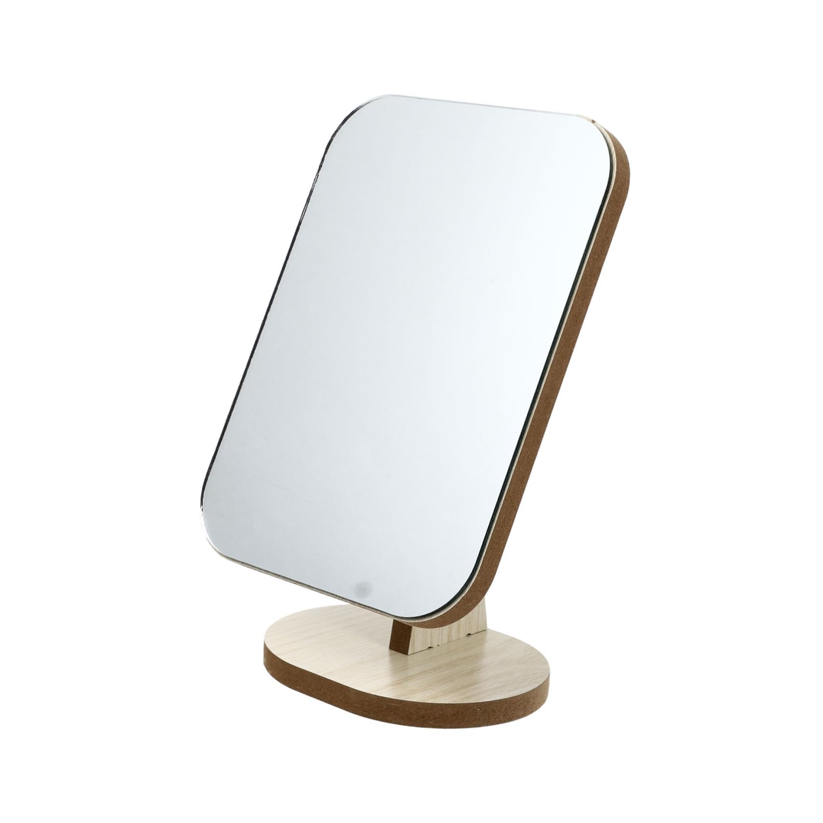 GPDNBIEU, 1pc with Stand Rotating Cosmetic Mirror High- Definition Tabletop Makeup Vanity Desk Wood Wall-Mounted Hand(As Shown)