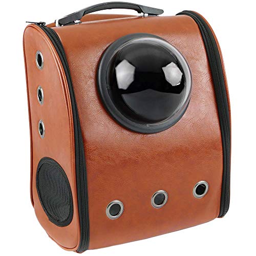 CityBAG: Mochila para Transporte de Mascotas Gato y Perro Transportin de imitación Piel