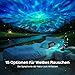 One Fire Sternenhimmel Projektor, 15 Farben 15 Einschlafmusik Galaxy Projektor, Bluetooth Nachtlicht Kinder mit Fernbedienung, Mädchen/Frauen/Junge Geschenke, Zimmer Deko, Gelb Farbwechsel