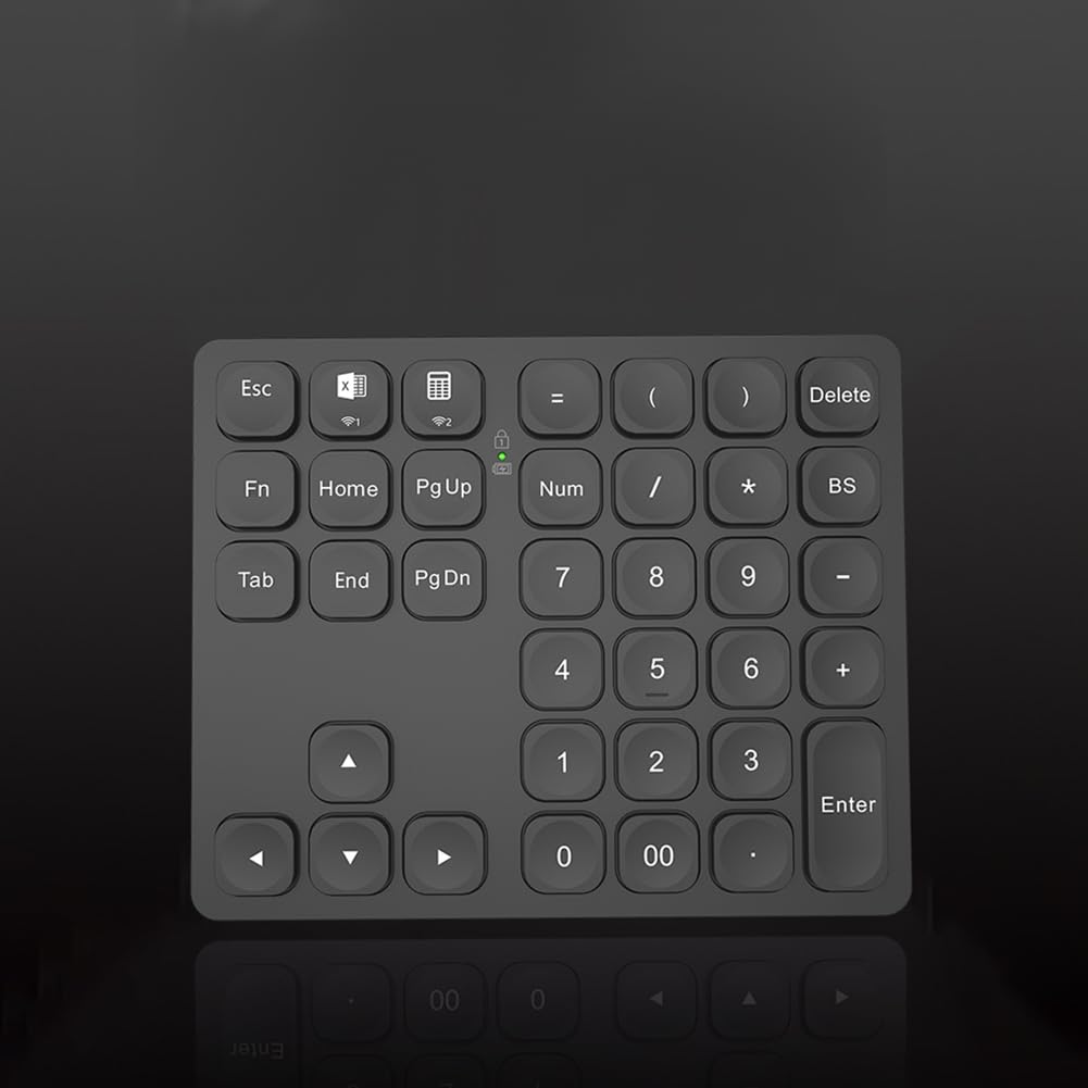 Double clavier numérique Bluetooth rechargeable, pavé numérique sans , pour ordinateur portable, clavier numérique Slinet-noir, facile à installer, facile à utiliser