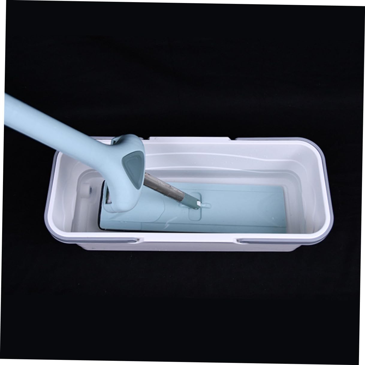 TEHAUX Wischmopp Eimer mit Abflussloch 49x23x18cm Weiß Pp Kunststoff mit Tragegriff und Großem Fassungsvermögen Haushalts Mopp Reinigungseimer für Sauberes Händewaschen Zufällige Farbe