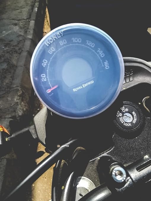 Image of Monsoon Speedometer Cap Cover + Tank Cap Cover Rain Cover with Heavy Duty Microfibre Compatible With meteor 350cc (Meteor tank /Meter White)