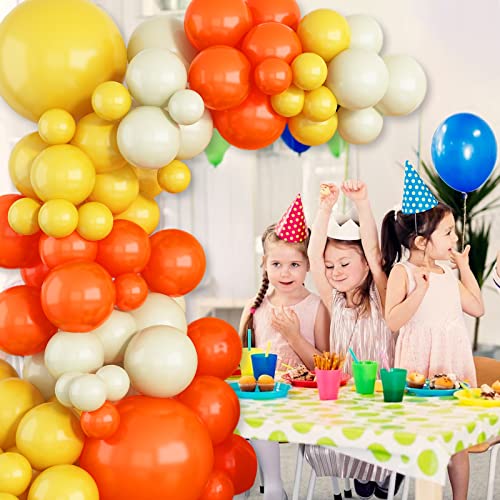 Orange And White Balloon Arch Kit, Yellow White Birthday Balloons 5 10 18 Inch Party Balloons Garland Kit For Baby Shower Decorations Birthday Thanksgiving Wedding Graduation Party #TOP3