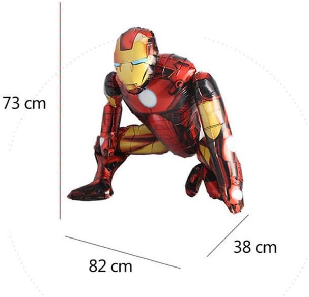 BCD-PRO Superhero Iron Man 3D Stand Airwalker Balloons Medium Size for Kid Toddler Birthday Decorations