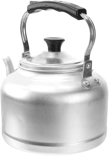 CALLARON Estufa de camping, tetera silbante, tetera de aluminio, 6 litros, tetera para acampar al aire libre, tetera para café, tetera Makgeolli,