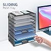 DALTACK 9-Tier Paper Letter Tray Desk Organizer With Handles, Mesh File - View #2