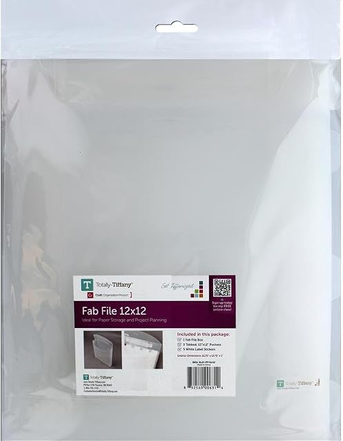 Totally Tiffany Fab File, White, 12 x 12-Inch
