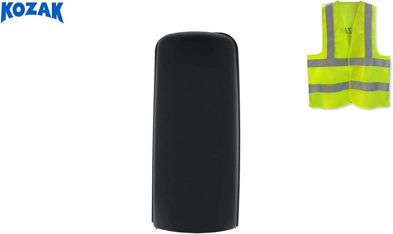KOZAK Black Door Mirror Cover Left (Driver) Side Compatible With Cascadia 2008-2014 Truck Models PLUS Logo and KOZAK Reflective Vest