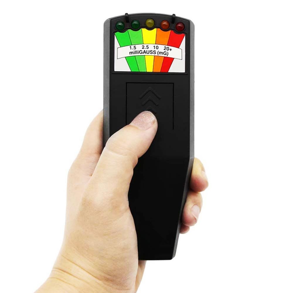 LUFEIS EMF Meter, 5 LED Magnetic Field Detector, High Accuracy Electromagnetic Field Radiation Detector, Ghost Hunting Equipment Tester, Handheld EMF Reader for Home, Office and Outdoor Inspections