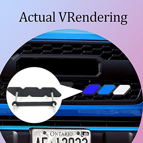Image of Grille Decor Badge, Tri-Color Grille Insert Trims | Tri-Color Grille Badge Emblem Decoration Accessories Car Truck Label Fit for Most Vehicles