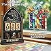 Books Read This Year Counter, Fantasy Book Tracker Sign for Home Library Decor, Bookworm Gift for Women, Teachers, Writers, Gothic Readers, Bookshelf Accessories with Book Suncatcher Ornament FF815