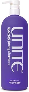 Hair – BLONDA Toning Purple Shampoo – Professional-Size Formula to Neutralize Brassy & Yellow Tones in 60 Seconds – Brightens Blonde, Gray & Highlighted Hair – 33.8 Fl Oz
