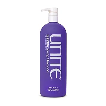 UNITE Hair BLONDA Purple Shampoo, 32 fl oz | Toning Shampoo for Blonde, Gray & Highlighted Hair | Neutralizes Brassy & Yellow Tones