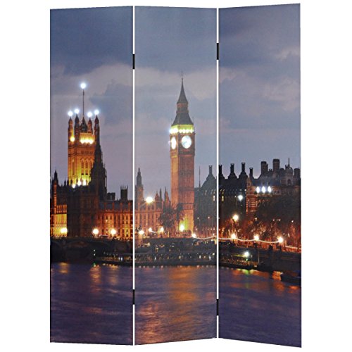 TLW direkt 9026 Biombo Big Ben 3 Piezas con LED