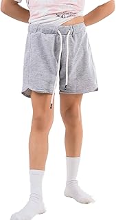 Girls Lounge Shorts 100% Cotton Regular Fit (Grey, 8 Years)