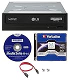 LG WH16NS60 16x Internal Blu-ray BDXL M-Disc Drive (with Ultra HD 4K Playback) Bundle with 50GB...