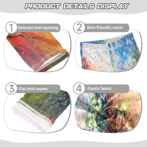 Toddler Girls Leggings Printed Yoga Pants Leggings Huge Tree Four Season for Kids3