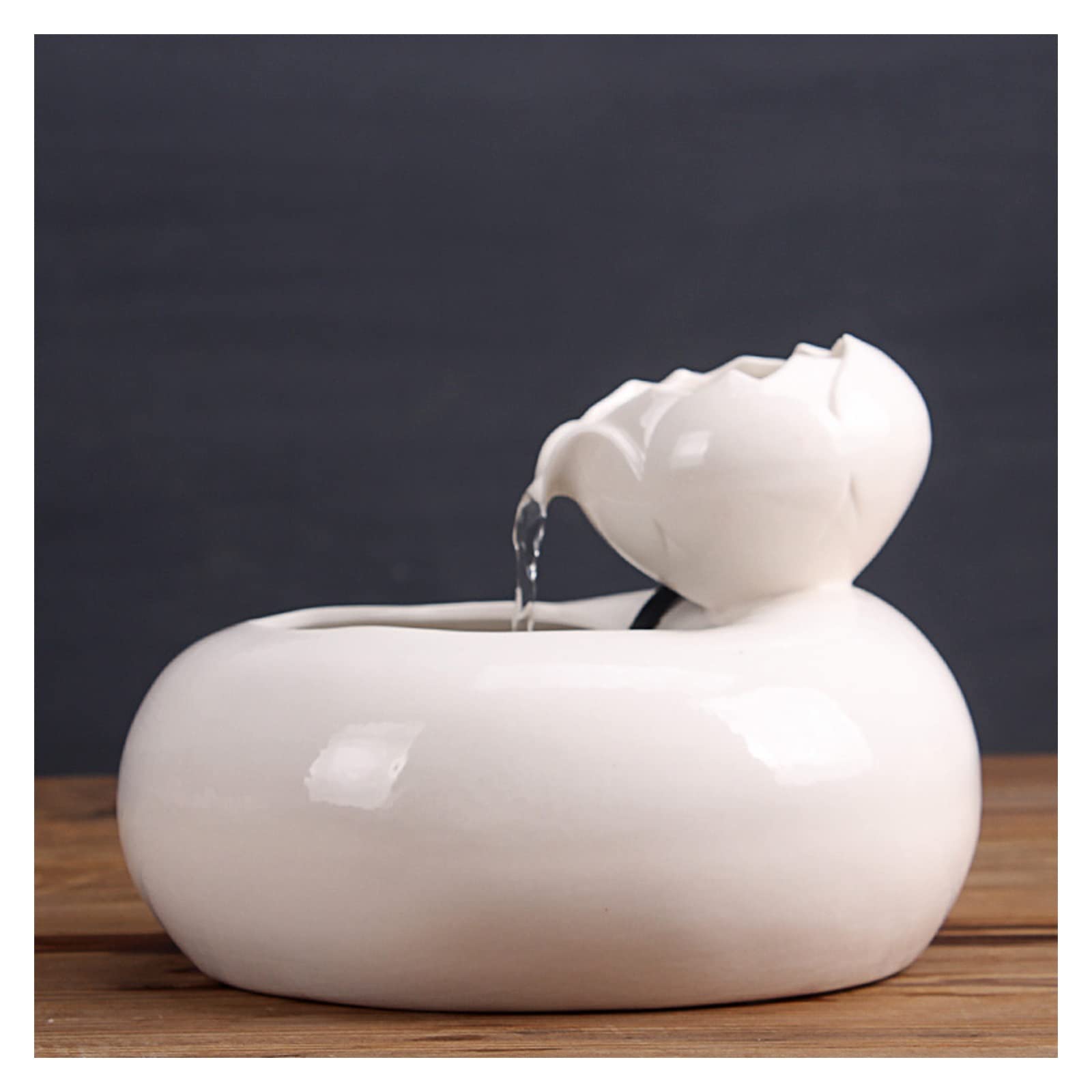 Fuente de mesa interior de cerámica Zen para decoración en oficina y hogar