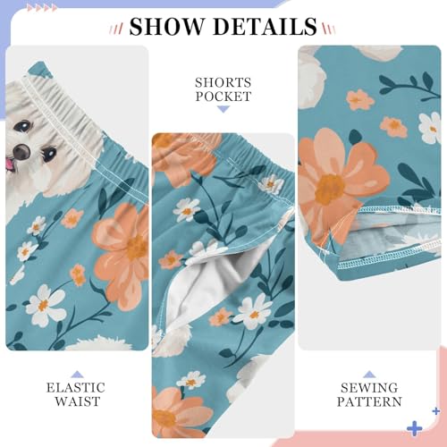 Maltipoo Boys Pants Boys Athletic Pants Long Pant for Boywith Pockets Wide-Leg Size 6-14Y4