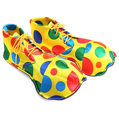 Poluka Clown Shoes Large Rainbow Clown Shoes Funny Circus Props Kits for Unisex Adult Men Women Halloween Costume Supplies Cosplay Party Favors Cover