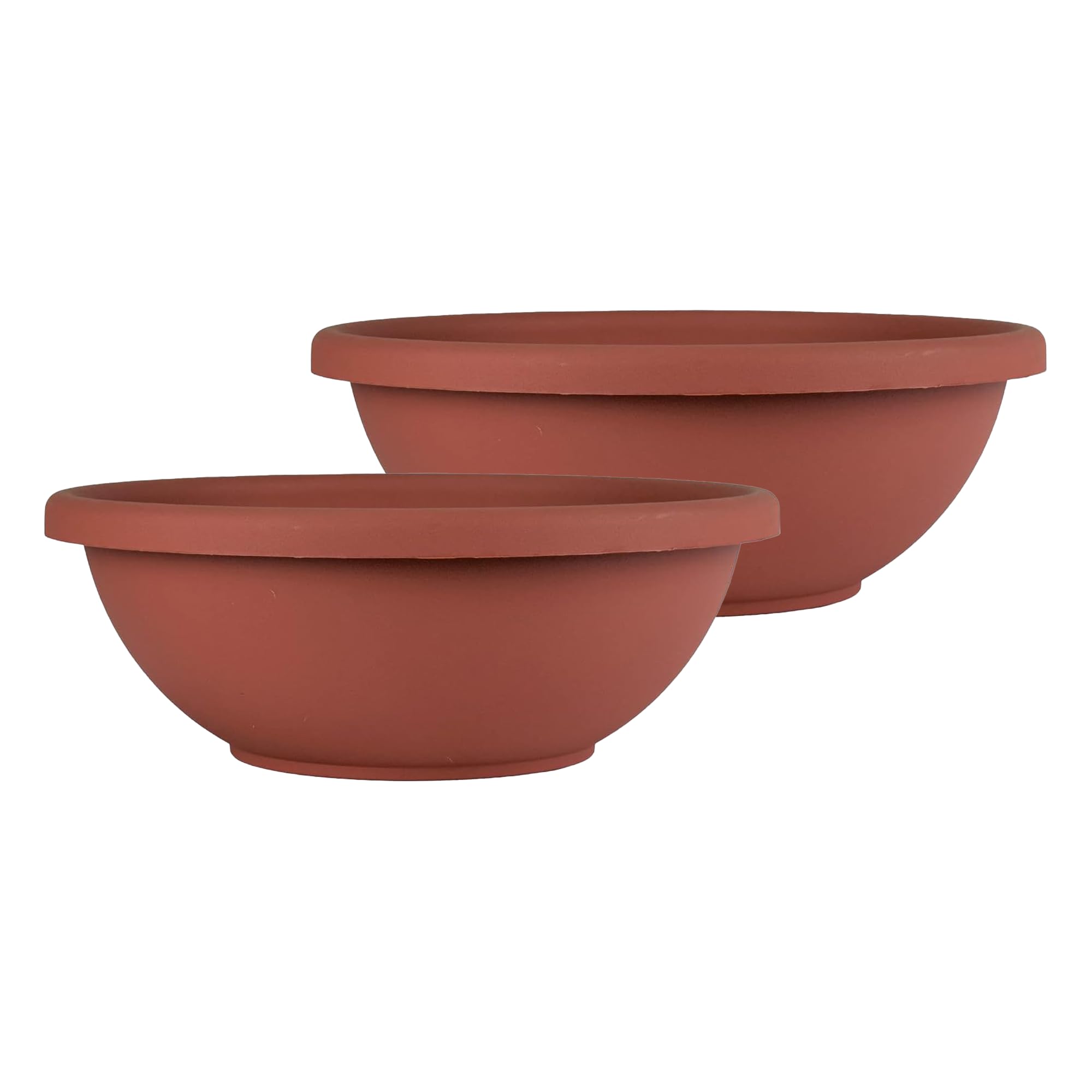 THE HC COMPANIES 12 in. Outdoor Plastic Deck Flower Planter Box, Brown