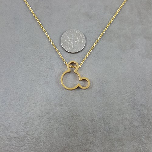 Mickey Mouse GOLD Plated Necklace Disneyland Character Toon Toy4