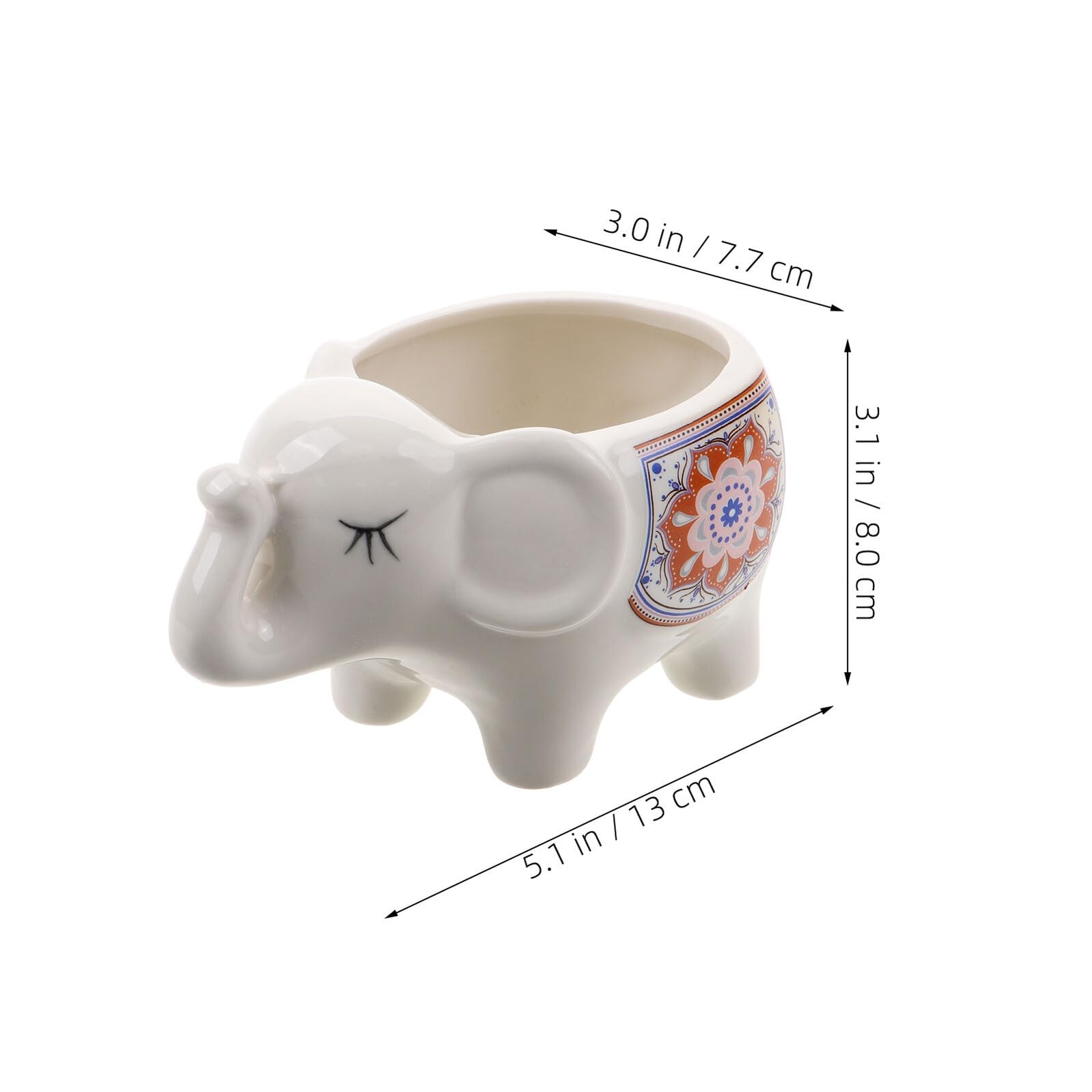 Levemolo 2 Szt. Ceramiczne Doniczki Słoniowe Ręcznie Wykonane Porcelanowe Osłonki Sukulenty i Kaktusy Małe Dekoracje Biurko Do Domu i Biura Unikalne Ceramiczne Do Roślin Doniczkowych