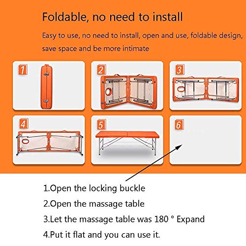 Folding Massage Bed with Headrest, Portable Physiotherapy & Beauty Table, PU Leather, Adjustable Parallel Bar - Image 2