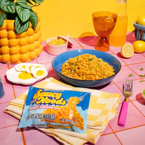 Image of Maruchan Ramen Sweet Cheese, Saucy Noods - Wide Noodles with Creamy Cheddar Sauce, Bold Korean-Inspired Flavor, Made in USA - 3.23 Oz. (20 Pack)