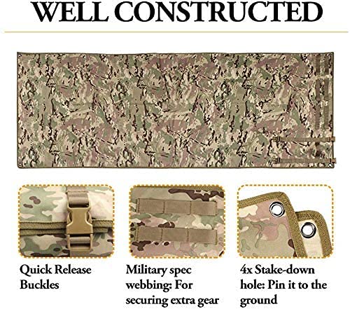 SHENGJIA 1000D Nylon Shooting Mat Can Be Rolled Up Non-Slip Training Shooting Mat for Long-Distance Shooting Accessories.