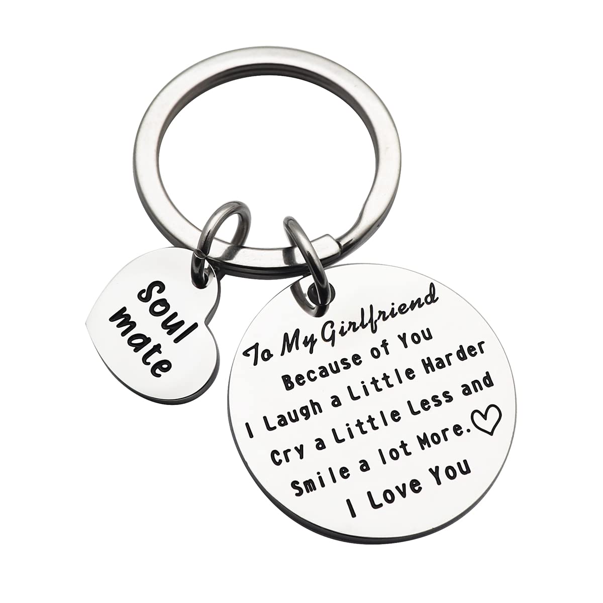 To My Love Keychain Gift for Husband Wife Anniversary Valentines Day Boyfriend Girlfriend Gift for Soulmate Lover