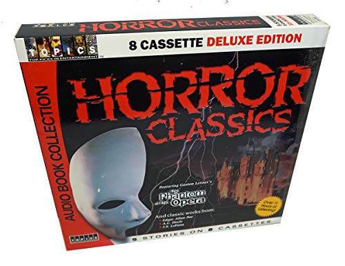Topics 8 Audio Cassette Set - Horror Classics - Featuring Gaston Leroux's The Phantom of The Opera and Works from Edgar Allen Poe, A.C. Doyle & J.S. LeFanu