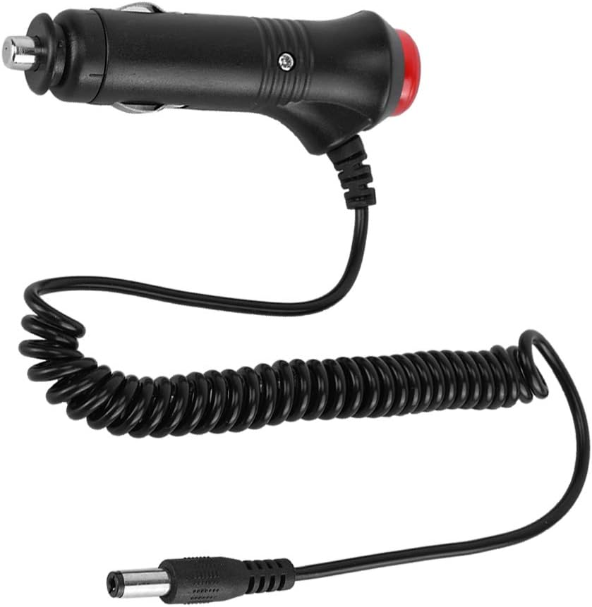 DC 5.5x2.1mm Car Charger Cable, 12V 24V Cigarette Lighter Power Supply Adapter, 12v DC Car Charger Cable with Switch Button for Car Truck Bus Van Boat