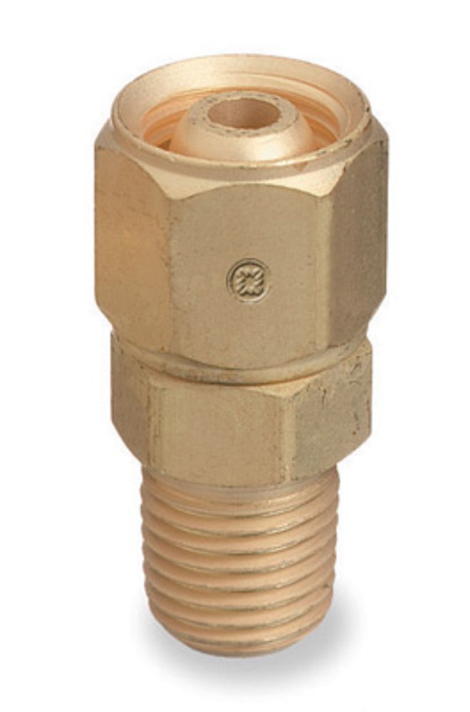 Radnor 64003979 #104 A Left Hand Male X B Left Hand Female Brass Hose Adapter For Acetelyen And Fuel Gases