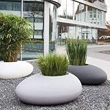 DEGARDO®️ Blumentopf bruchfest I Pflanzkübel für Innen und Außen I Design Pflanztopf Made In Germany I Pflanzstein maximal Frostsicher I Blumenkübel Storus II (Granit anthrazit) I Pflanzgefäß