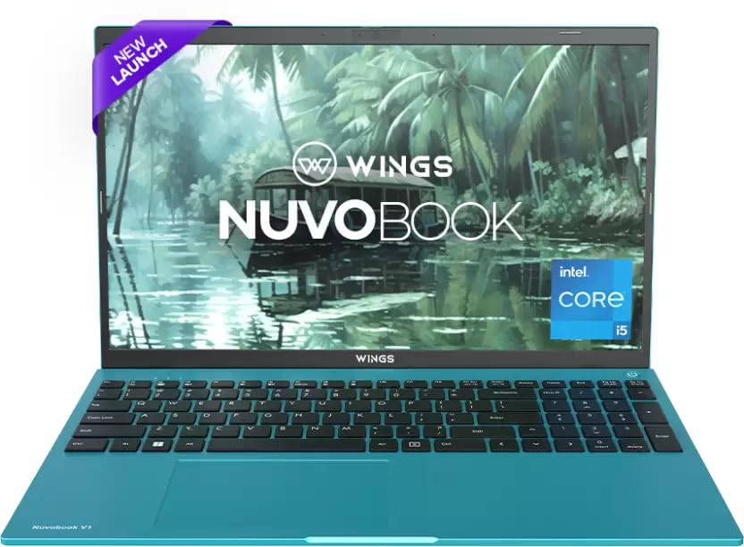 Wings Nuvobook V1 Aluminium Alloy Metal Body Core i5 11th Gen 1155G7 – (8 GB/512 GB SSD/Windows 11 Home) WL-Nuvobook V1-GRN Thin and Light Laptop (15.6 Inch, Green, 1.60 Kg)