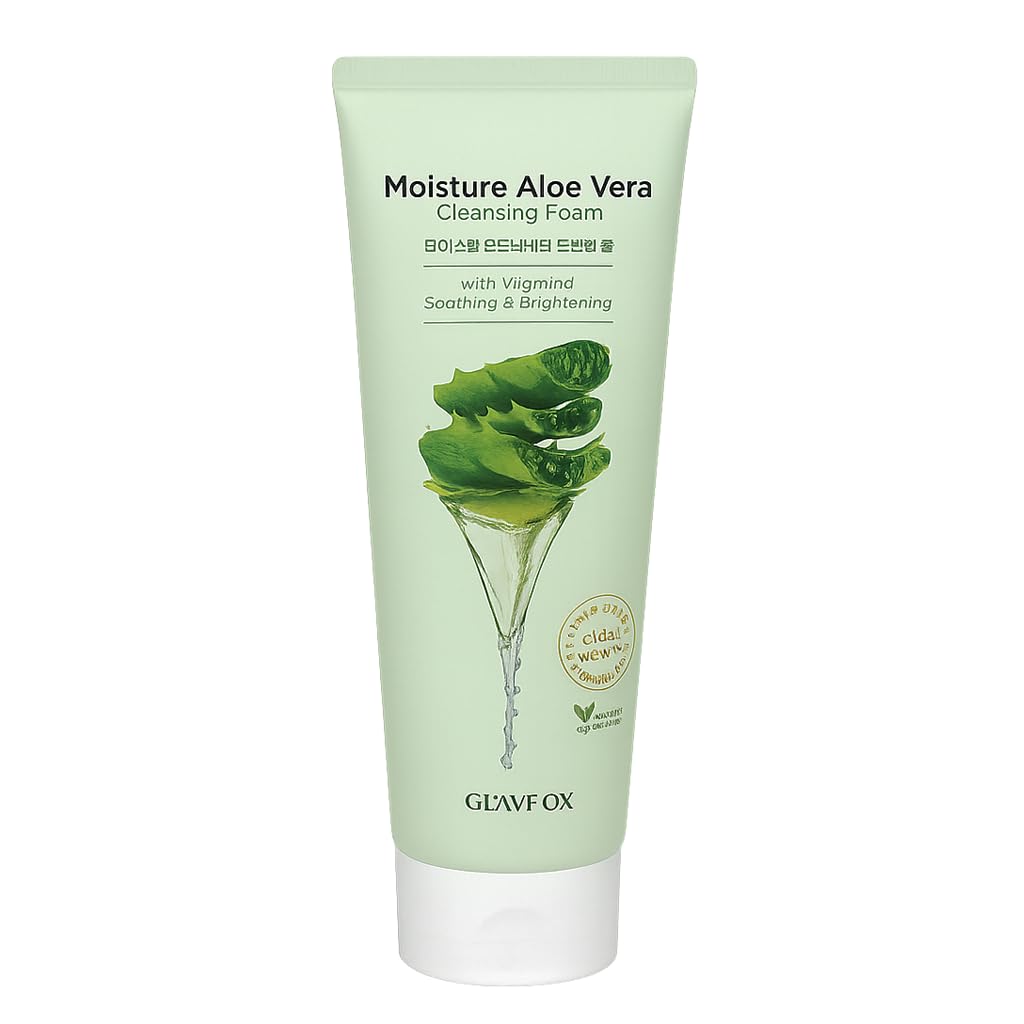 Amazon.com: Glamfox Moisture Aloe Vera Cleansing Foam with Vitamin C, 5.29  Fl Oz (Pack of 1) : Beauty & Personal Care